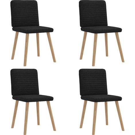 Esszimmerstühle 4 Stk. Schwarz Stoff
