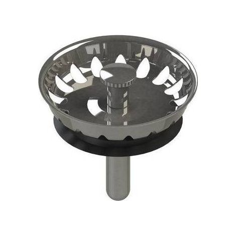 BOUCHON DE PANIER EN ACIER INOXYDABLE DM 52 MOD. LUX POUR BONDE