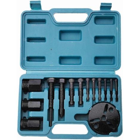 Kit d'outils de 14 pièces pour le démontage et le montage de l'embrayage du compresseur de climatisation automobile (1/5)