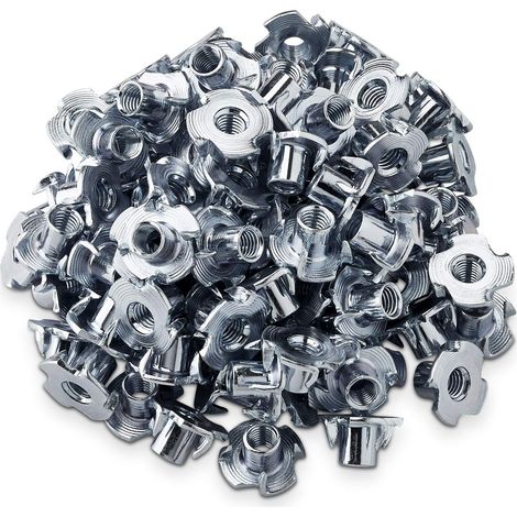 100 Stück Einschlagmuttern M4 x 8 mm