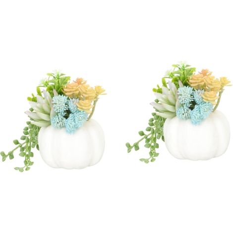 Sollbry 2Pcs Plante Artificielle en Pot Bonsaï Artificiel Simulation Succulentes Décor À La Maison Plantes Artificielles Miniature Bonsaï Plante Artificiales (1/5)