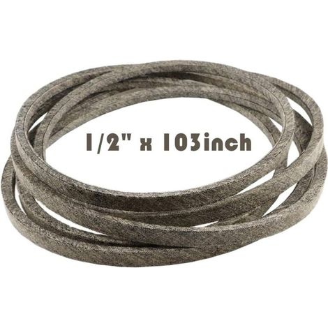 Courroie d'entraînement des lames du pont de la tondeuse à gazon pour John Deere GX20072 GY20570, Cub Cadet/MTD/Troy-Bilt 754-04219 954-04219 OCC-754-04219 1/2"x 103" Fabriqué (1/4)