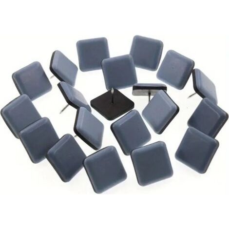 Blue Furniture Legs 25 x 25 mm (20 Pieces) for Tables, Chairs and Sofas Silent Glides (1/5)