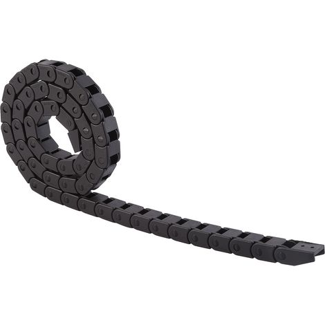 Chaîne porte-câbles en nylon noir R28, longueur 1000 mm (40 pouces), pour imprimante 3D/fraiseuse CNC