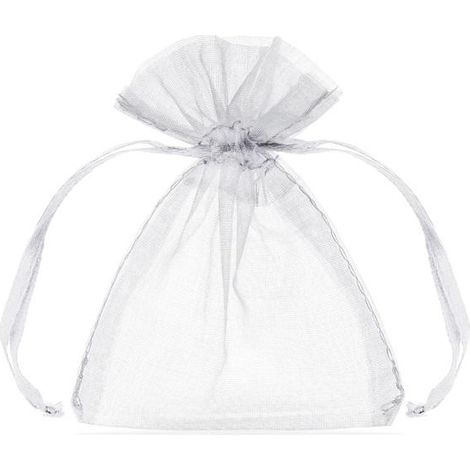 Bolsas de organza blancas de 10 cm, 10 unidades