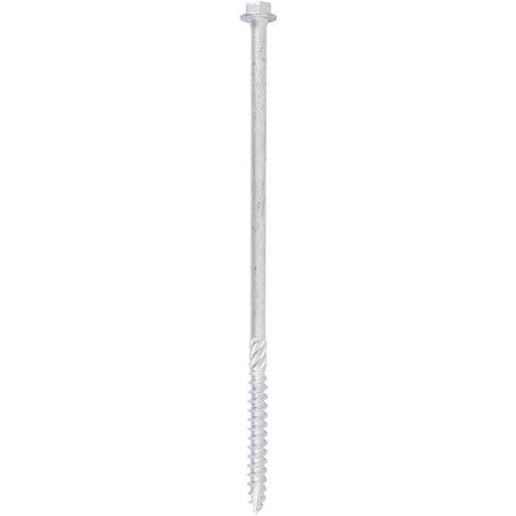 TIMCO Heavy Duty Timber Screws Hex Flange Head Exterior Silver - 10 x 200