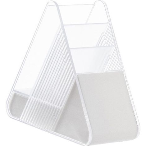 Porte-stylo inclinés en plastique, rangement bureau multifonctionnel pour fournitures et cosmétiques, design gain de place