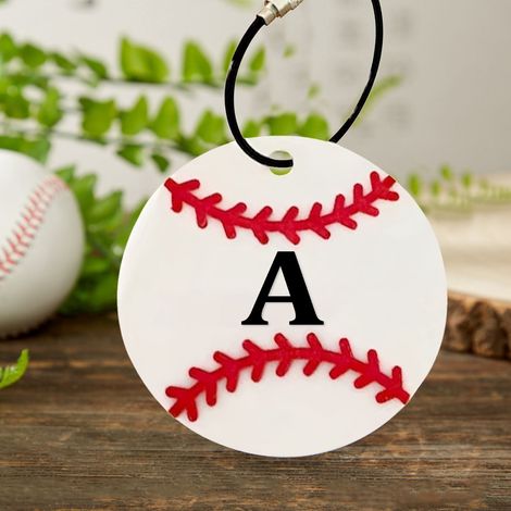 Pendentif Lettres A à Z - Pendentif Acrylique pour Sac de Baseball - Décoration Murale et Étiquette Personnalisée - Lot de 1 (1/5)