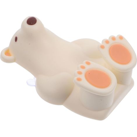 Wandmontierter Zahnbürstenhalter Silikon Saugnapf Beige