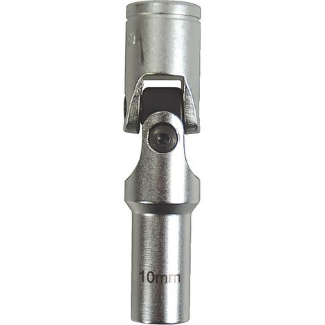 Douille bougie cardan 10 mm - carré 3/8 - 6 pans chrome vanadium - AUTOBEST