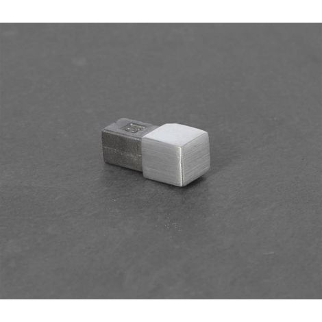 Außenecke und Innenecke, Quadratprofil Edelstahl massiv gebürstet 11 mm