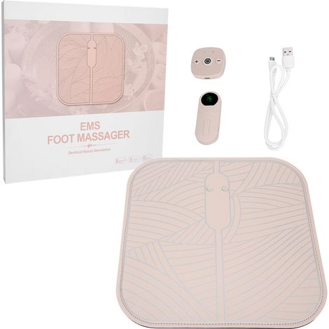 Tapis coussin masseur pieds électrique réglable avec télécommande, stimulation EMS pour relaxation musculaire (1/5)