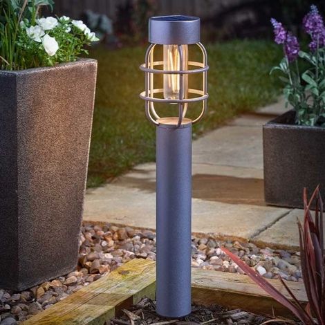 2 x Smart Garden Anglia 365 Cage Solar Stake Bollard Post Lights (1/3)