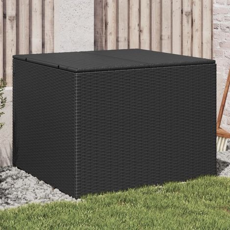 Boîte de rangement de jardin-Coffre de rangement-Stockage Rangement noir 291L résine tressée 915542 (1/5)