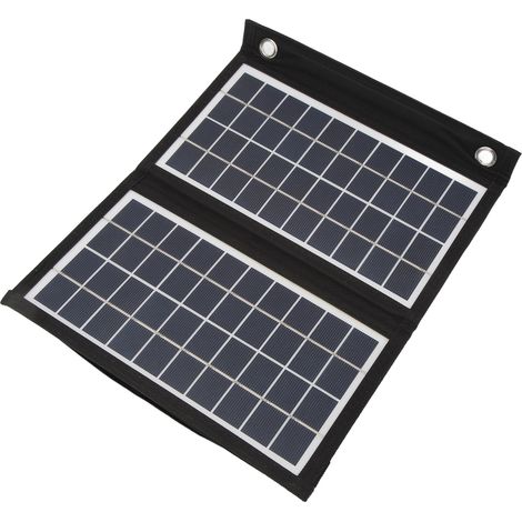 Panneau solaire pliable 10 W, station de charge portable avec 2 ports USB pour le camping, idéal pour téléphones et tablettes. (1/5)