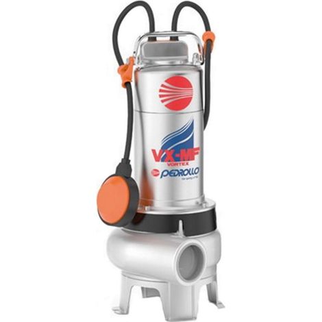 Bomba de elevación Pedrollo VXm15/35-MF VORTEX INOX 316L alcantarillado lodo vaciado WC aguas residuales Monofásica automática 1,5Hp profesional (1/2)