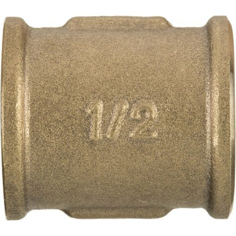Manguito de latón de 3/4" hembra/hembra (1/2)