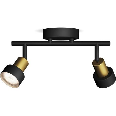 Philips Deckenleuchte Conduit in Schwarz und Gold GU10 2-flammig (1/5)