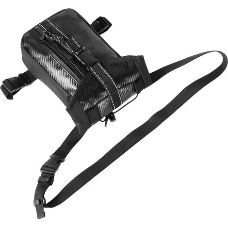 Sacoche de jambe, sacoche de ceinture, sac bandoulière, sac à dos de moto étanche style fibre de carbone (1/5)