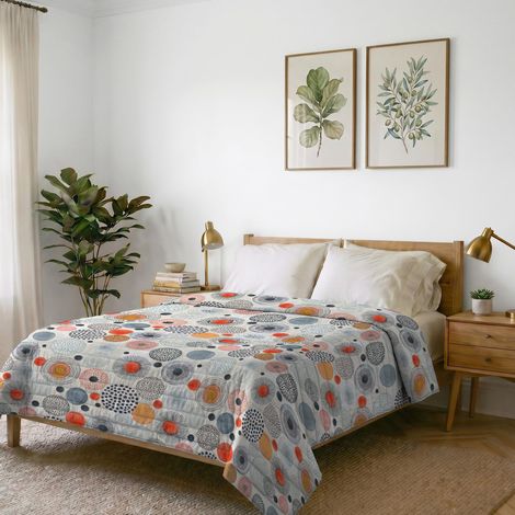 Couette d’été imprimé, Acquerello, 2 Places 260x270cm (1/5)