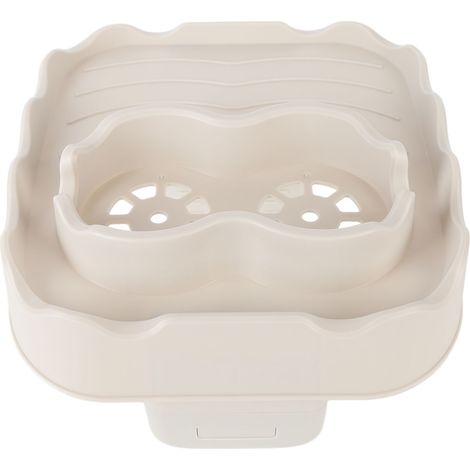 Table de spa avec trous de drainage, antidérapante et réglable, pour piscines et spas, couleur beige. (1/5)