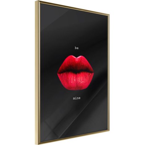 Affiche Murale Encadrée "Lust" 30 x 42 cm Or