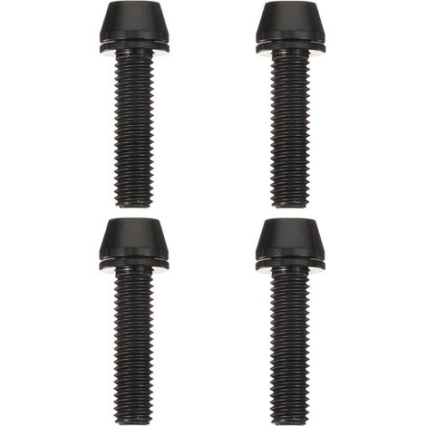 Lot de 4 vis à tête creuse M5x20 en alliage titane noir avec rondelle, boulons pour potence de vélo route et VTT, résistance et durabilité (1/5)