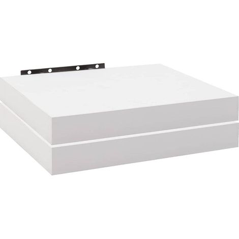 WOLTU Mensola da Muro Scaffale Sospeso a Parete Libreria Piccola Legno e Metallo 2x 25x22.9x3.8cm