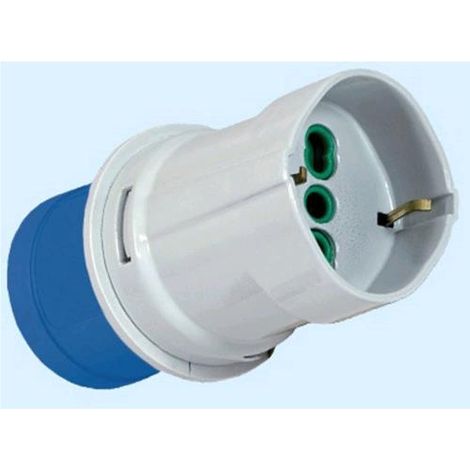 Adattatore Da Spina Industriale Ce A Presa Shuko + Bipasso -73100