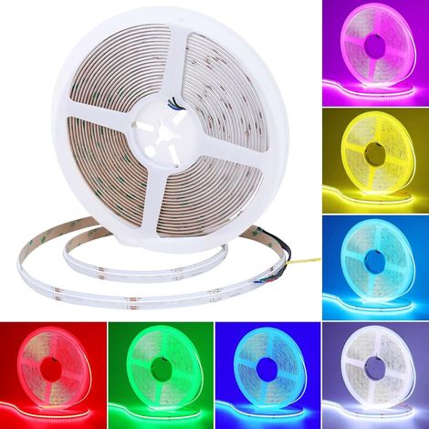 Linéaire Lumière Concentrée 24V 10M Ruban LED COB RGB 14W/M 576LED/M (1/5)