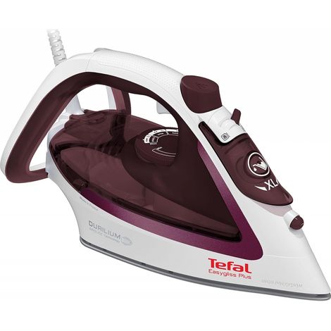 Tefal FV5716 Easygliss Plus Dampfbügeleisen, Weiß/Rot, 2500 Watt