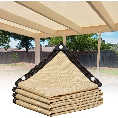 Voile d'ombrage terrasse, voile d'ombrage pergola, voile d'ombrage jardin filet d'ombrage perforé 4mX4m (1/5)