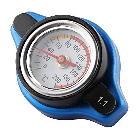 Couvercle thermostatique, bouchon de radiateur de voiture à petite tête, bouchon de radiateur de voiture, jauge thermostatique, avec jauge de température de l'eau (1,1 bar) (1/5)