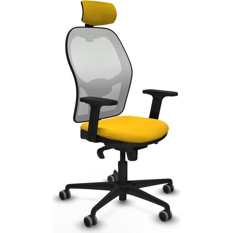 Piqueras et Crespo 2D036G2 Chaise de bureau jaune confortable (1/3)