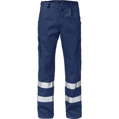 Pantaloni da Lavoro Blue con Bande Rifangenti Blue XL