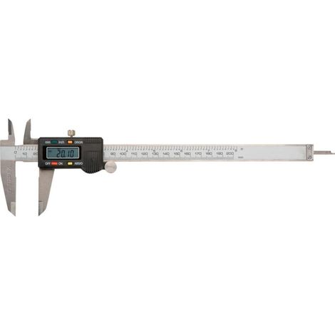 Topex Pinza digitale nera e argento 200 mm precisione 0,02 mm (1/2)