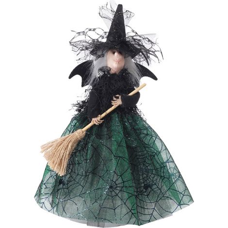 (Dimensions de l'emballage : 17 x 10 x 5 cm, Matière : gaze et paillettes) Figurine décorative de table en forme d'étoile pour sapin de Noël (verte) (1/4)
