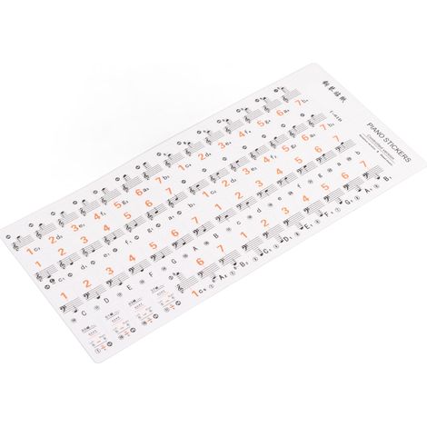 Étiquettes transparentes amovibles pour clavier de piano 61/88 touches, autocollants pour pianos électroniques (1/5)