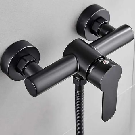 Mitigeur de douche mural universel en acier inoxydable 304 avec accessoires de montage pour eau chaude et froide. (1/5)