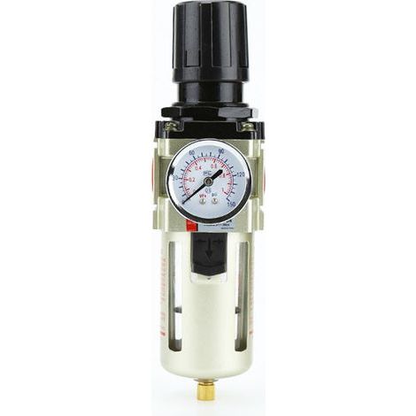 Druckminderer, Druckluftregler, Filter und Manometer, 1/2"-Innengewinde (G1/2) (1/4)