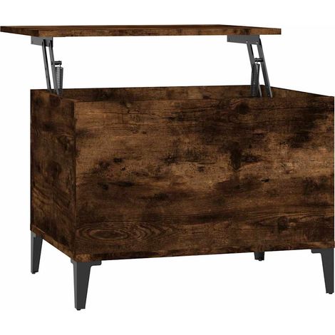 Maison Exclusive - Table basse Chêne fumé 60x44,5x45 cm Bois d'ingénierie (1/5)