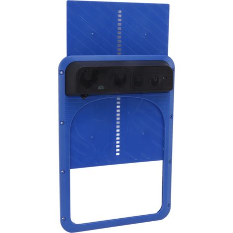 Porte de poulailler automatique à énergie solaire avec capteur de lumière pour volailles (bleu) (1/5)