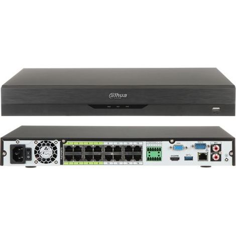 Dahua NVR registratore IP 16 canali PoE WizSense - NVR5216-16P-EI (4K) S