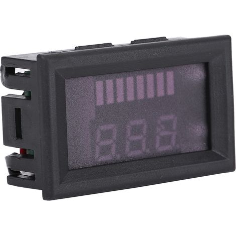 Indicateur de capacité de batterie au plomb-acide 12 V, voltmètre, testeur à double affichage LED bleu (1/5)