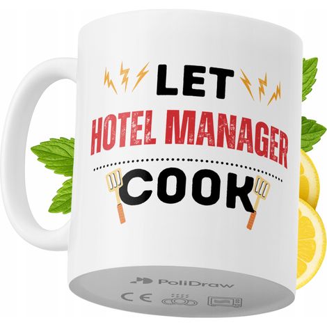 Lustige Kaffeetasse mit witzigem Textdesign für Hotelmanager – ideal für Geburtstage, Namenstage und Feiertage. Hochwertige Tasse für besondere Anlässe im Büro oder Homeoffice. Farbe: Weiß, 330 ml.