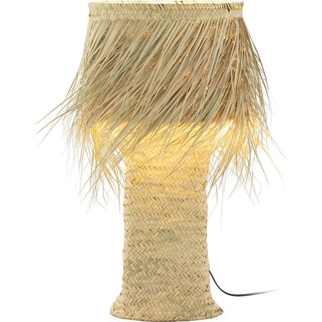 Lampe de table en sparte tressé naturel - Naturel (1/4)