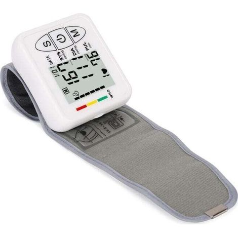 Tensiomètre au poignet parlant, détecteur de niveau cardiaque, transfert de données à écran LCD numérique, mesure de la pression artérielle, fréquence cardiaque, détection du pouls, rapide et t (1/3)