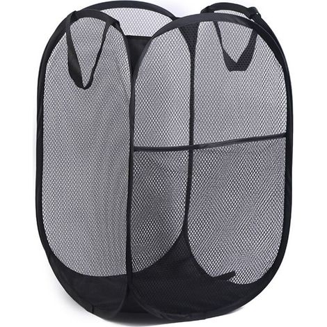 Panier à Linge Pliant 75L Grand Panier à Linge Pliable, Paniers Pliants Lavage Paniers à Linge Pliables Portables pour Chambre et Salle de Bains, Panier de Nettoyage Pliable Panier à Linge Noir (1/5)