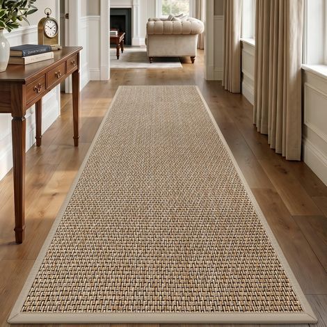 Non-Slip and Absorbent Hallway Rug 60 x 180 cm Beige (1/5)