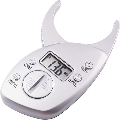 Compas de fitness numérique pour mesurer les plis cutanés et l’épaisseur de la peau, écran LCD, outil de mesure compact avec coffret et guide pour entraînement et suivi corporel (1/5)